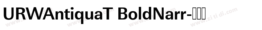 URWAntiquaT BoldNarr字体转换